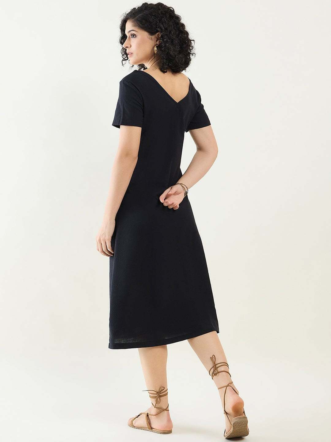 A- Line Button Down Midi Dress | Flourish Planet A- Line Button Down Midi Dress | Flourish Planet
