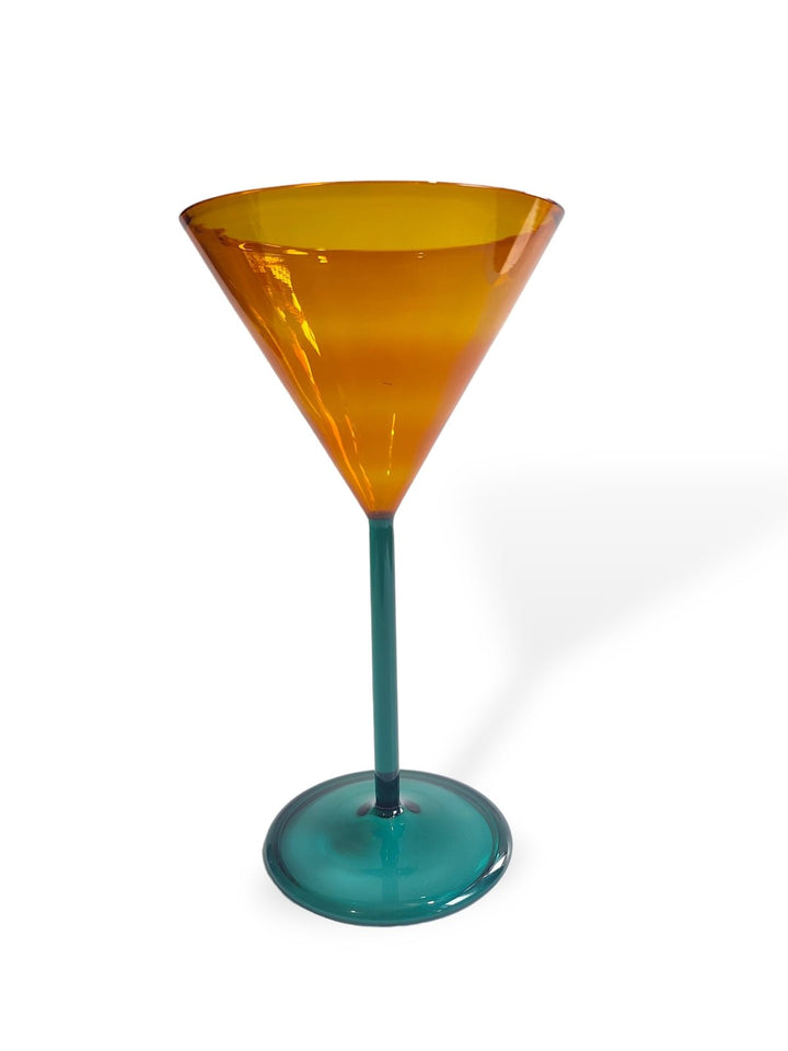 Table & DiningAmber Duotone Martini Glasses - Set of 2Six Brothers Glass ArtistFlourish Planet