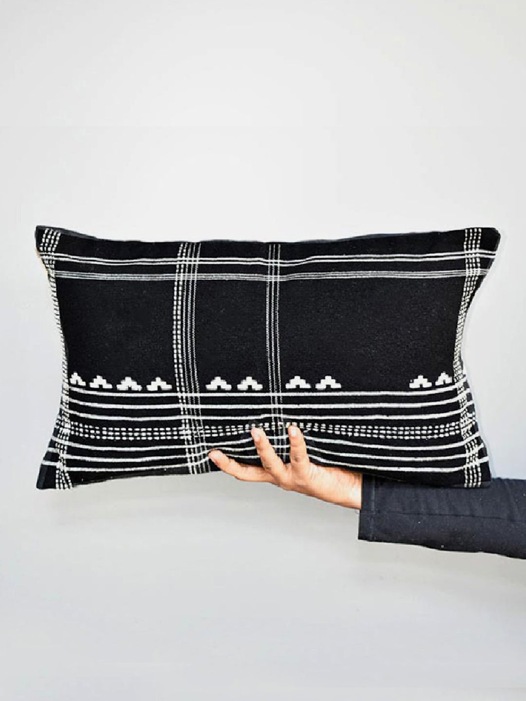 Bed and LivingAnkareeda Strip Geometry Cushion Cover BlackThe Greige Warp