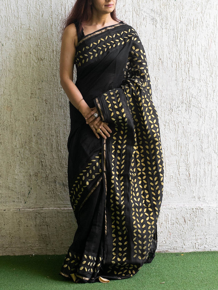 SareesApplique Work Saree BlackFor Sarees