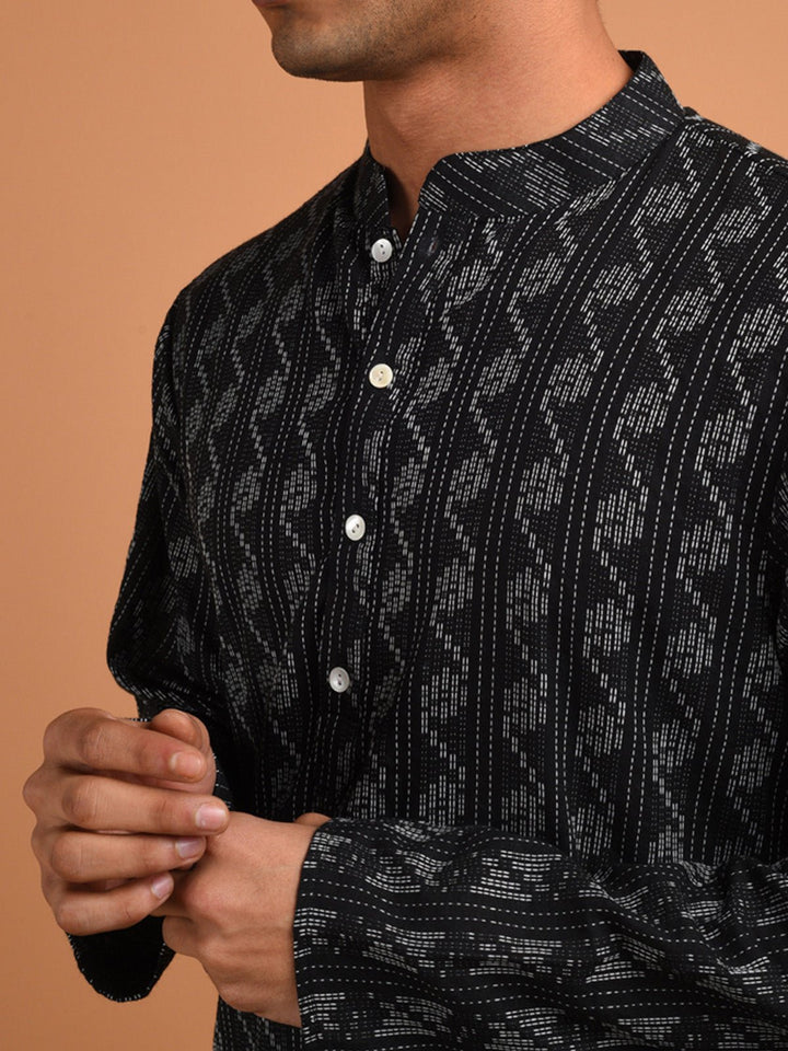 Shirts & T - shirtsArsh Cotton Kurta BlackKalp