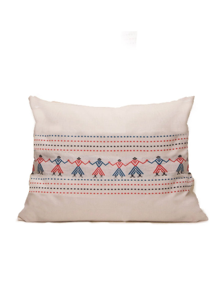 Bed and LivingAsomiya Handwoven Cotton Cushion Cover with all-over Tribal MotifDeco Talk