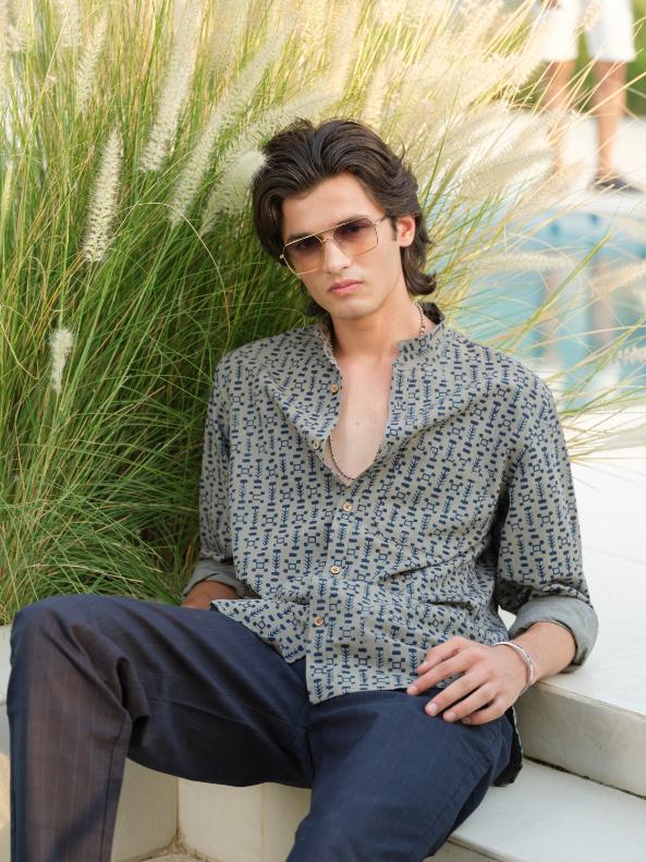 Shirts & T-shirtsAvyakta - Block Printed Shirt | Organic & Sustainable FashionVasudhaa VastrramFlourish Planet