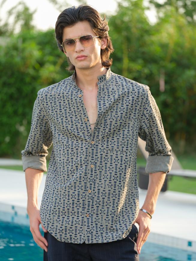 Shirts & T-shirtsAvyakta - Block Printed Shirt | Organic & Sustainable FashionVasudhaa VastrramFlourish Planet