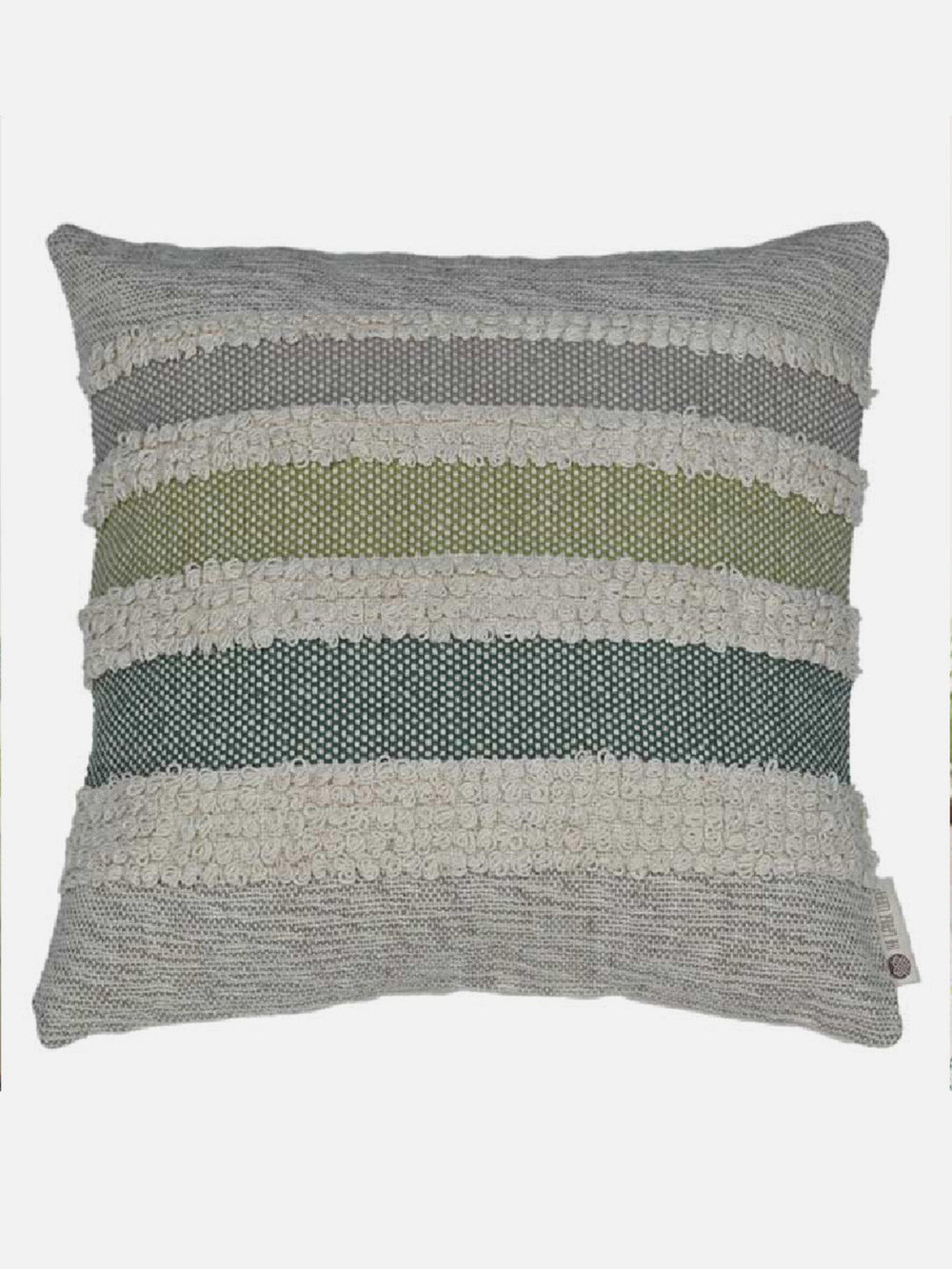 Bed and LivingBack To Nature Caught In Loop Cushion Cover Green And Off WhiteThe Greige Warp