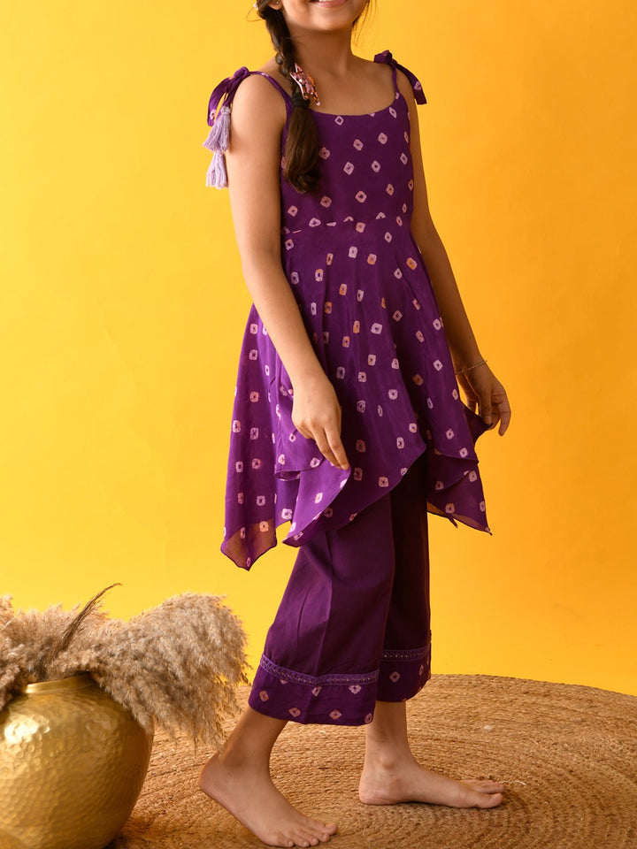 Suits & SetsBandhini Handkerchief Set PurpleKalp