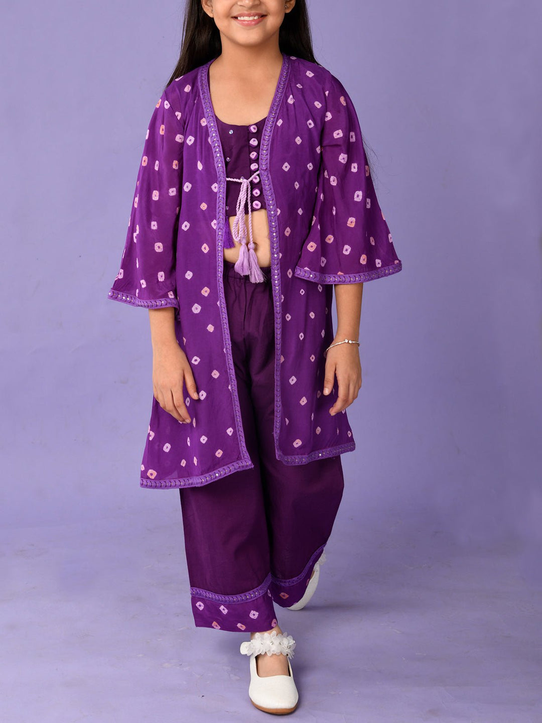 Suits & SetsBandhini Jacket Set PurpleKalp