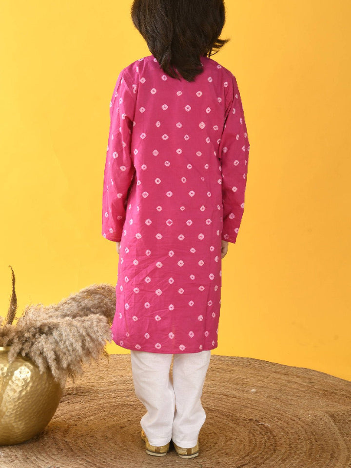 Suits & SetsBandhini Kurta Set PinkKalp