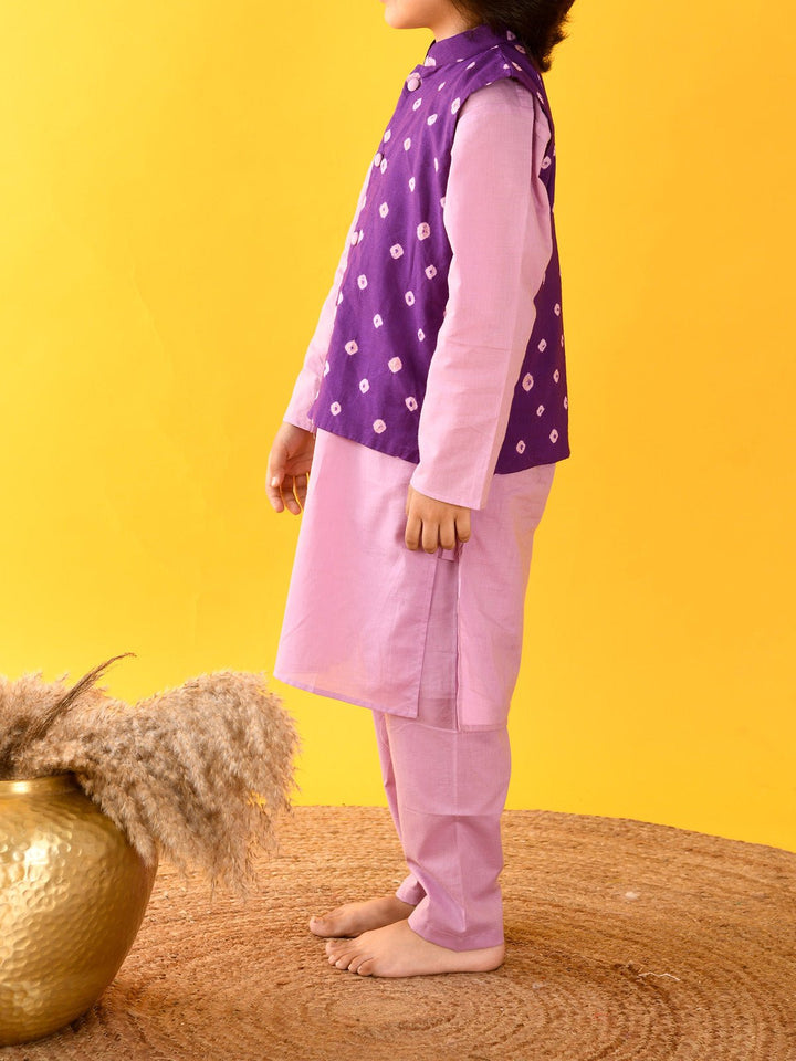 Suits & SetsBandhini Nehru Jacket Set LavenderKalp