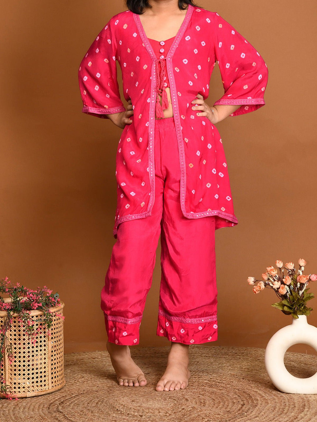 Suits & SetsBandhini Set Hot PinkKalp