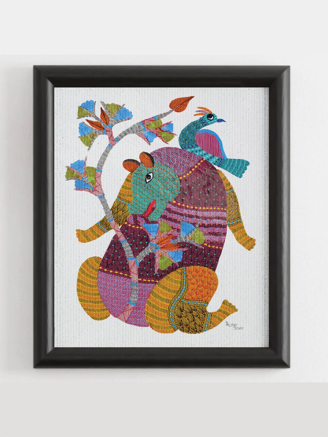 DecorBear Gond Art Painting - UnframedKailash Pradhan