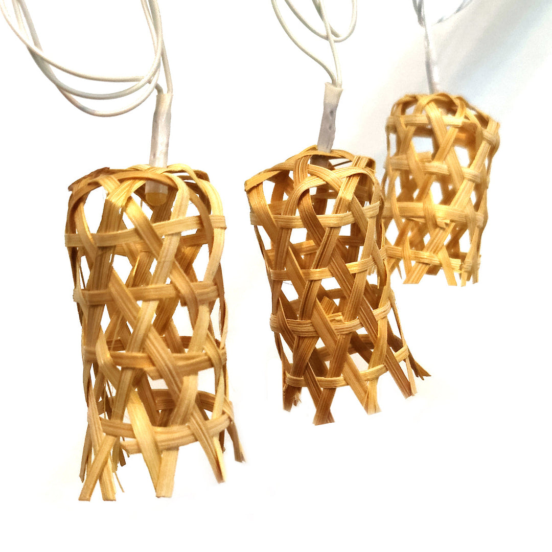LightingBell Handcrafted Bamboo String LightGreenkraftFlourish Planet