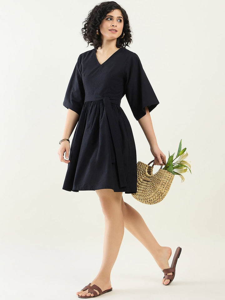 DressesBelted Dress with Wide SleevesArras