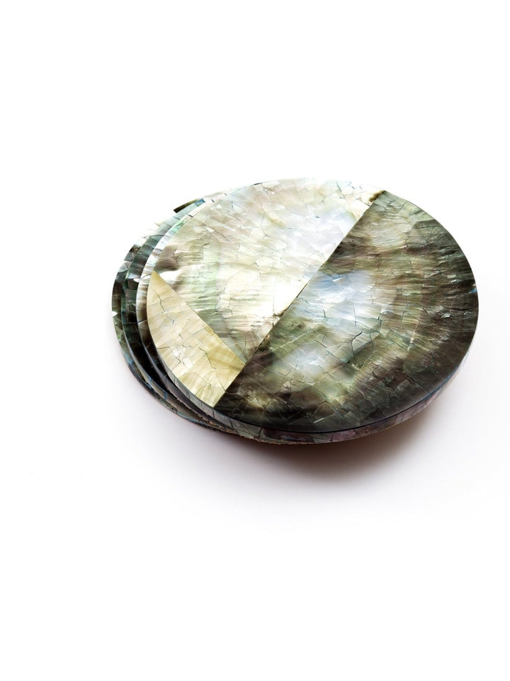 Table and DiningBlack Mother of Pearl Coasters | LIKHÂLIKHÂ