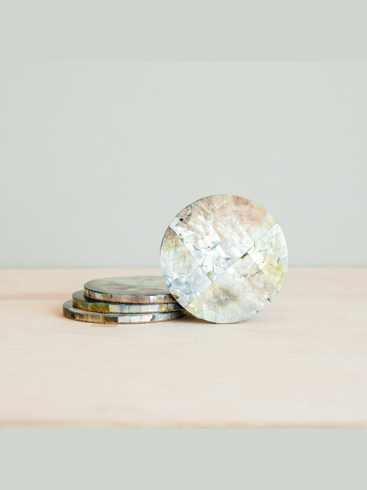 Table and DiningBlack Mother of Pearl Coasters | LIKHÂLIKHÂ