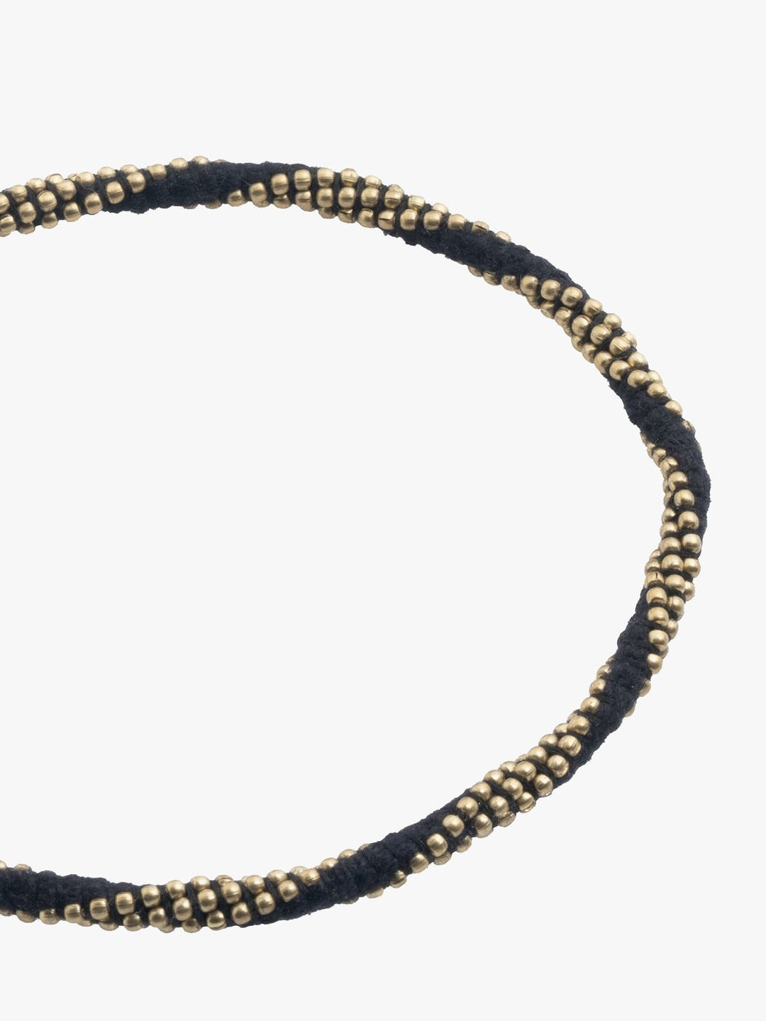 AnkletBlack Patwa Thread Anklet with Gold - Toned BeadsKaladoraFlourish Planet