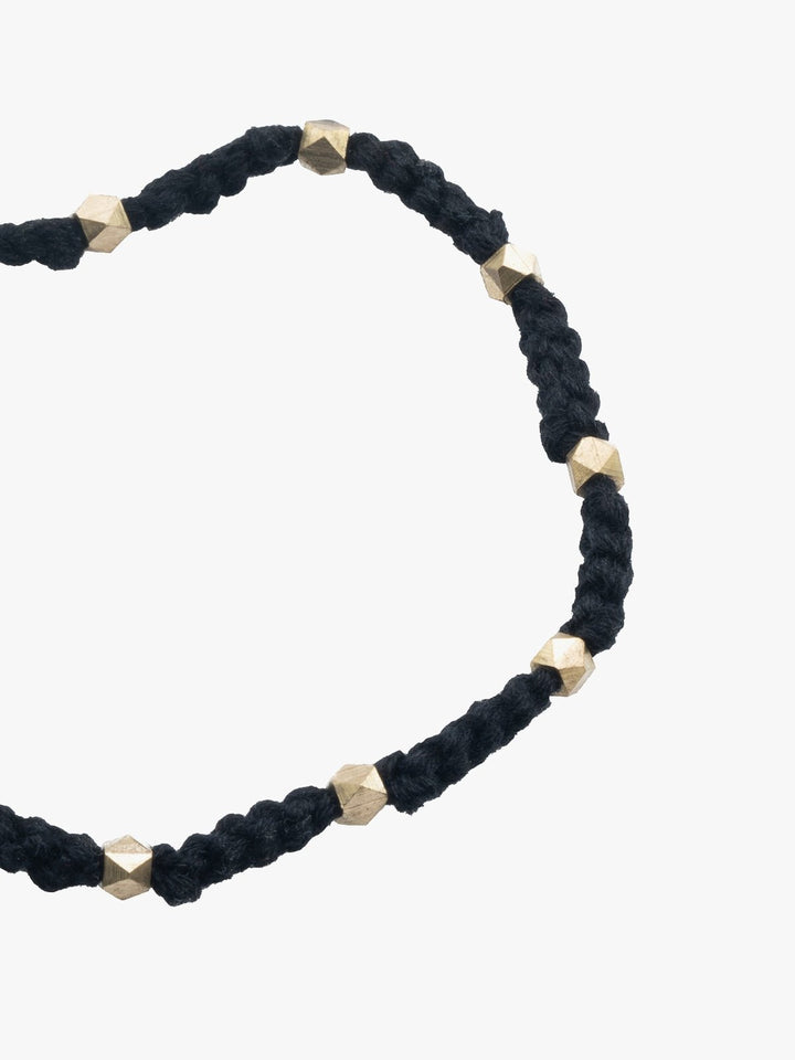 AnkletBlack Patwa Thread Anklet with Metallic BeadsKaladoraFlourish Planet