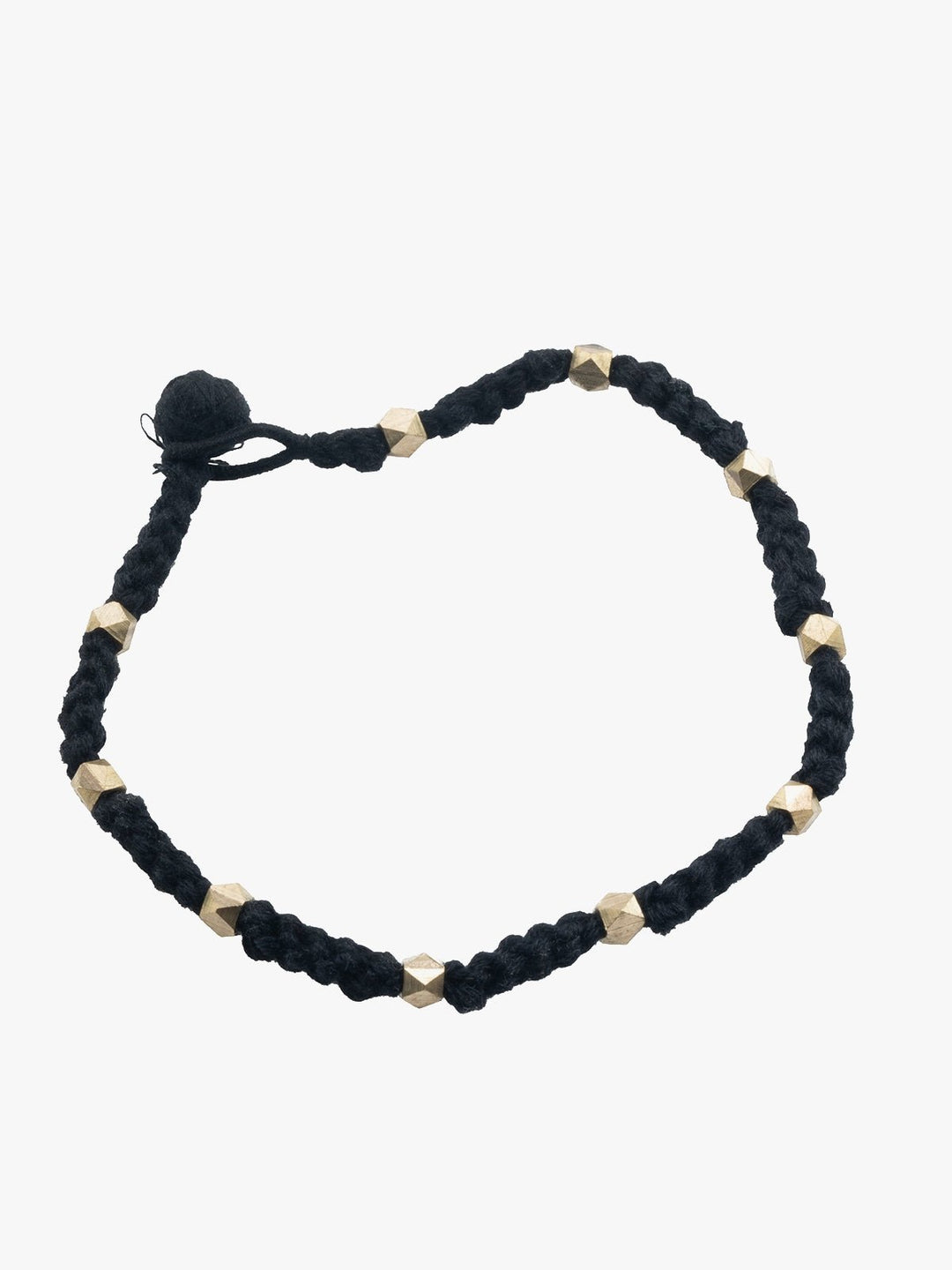 AnkletBlack Patwa Thread Anklet with Metallic BeadsKaladoraFlourish Planet