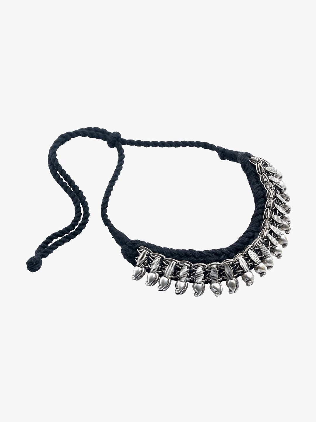 NecklaceBlack Patwa Thread Choker with Metallic DetailingKaladoraFlourish Planet