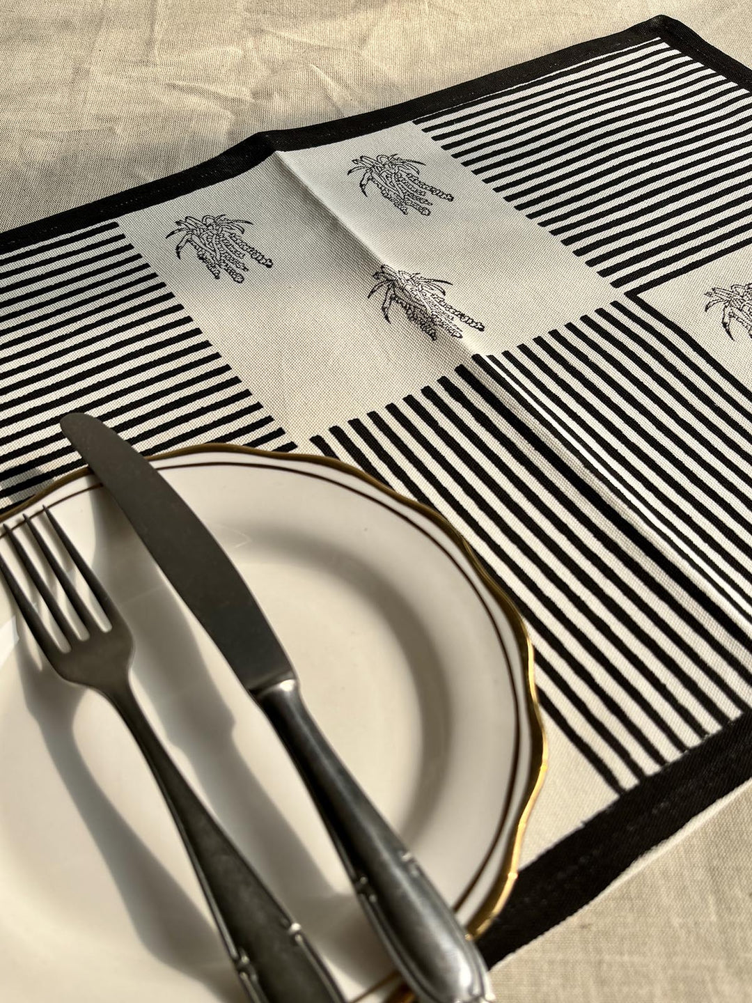 Table and DiningBlack & White Kopou PlacematsArras