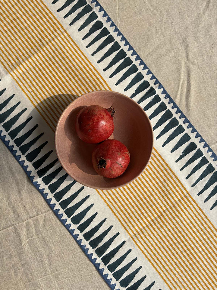 Table and DiningBlock Printed Table Runner BlueArras