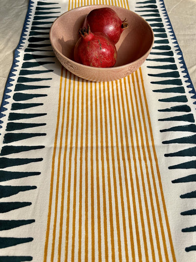 Table and DiningBlock Printed Table Runner BlueArras