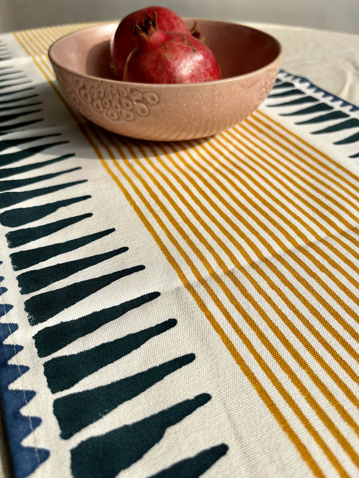 Table and DiningBlock Printed Table Runner BlueArras