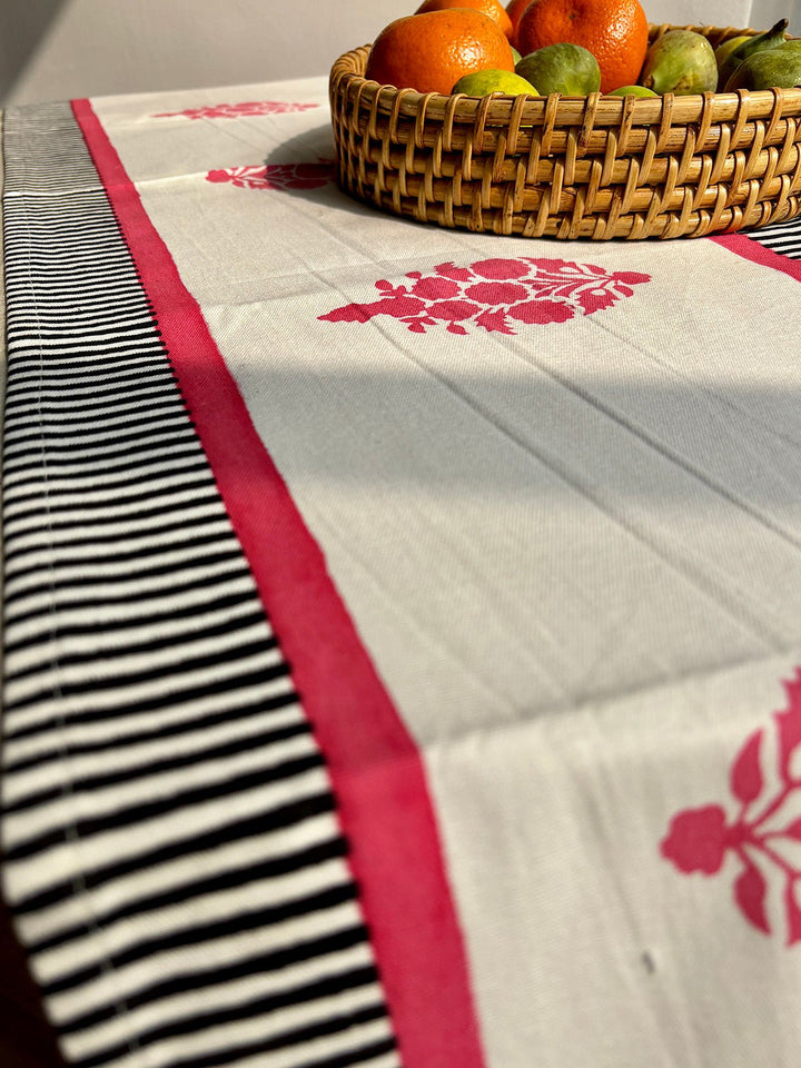 Table and DiningBlock Printed Table Runner PinkArras