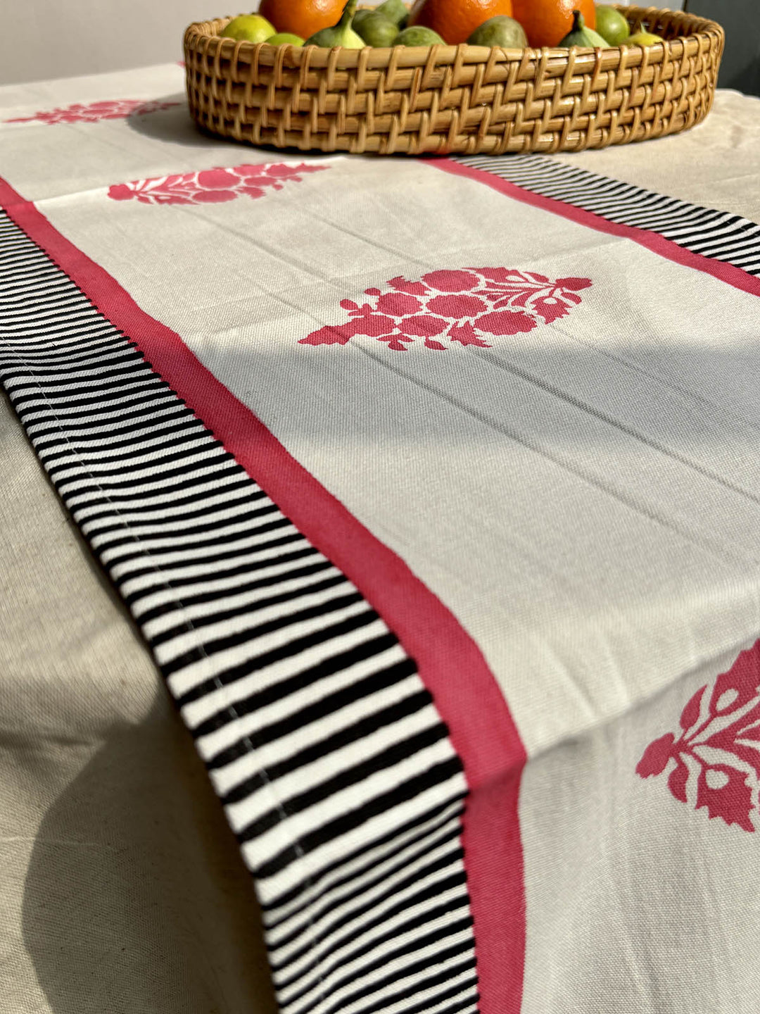 Table and DiningBlock Printed Table Runner PinkArras