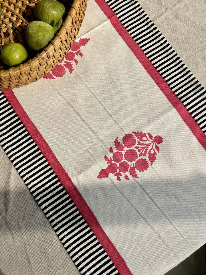 Table and DiningBlock Printed Table Runner PinkArras