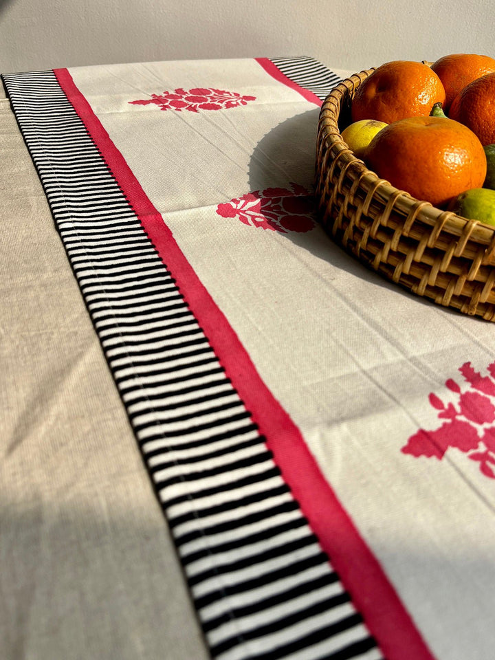 Table and DiningBlock Printed Table Runner PinkArras