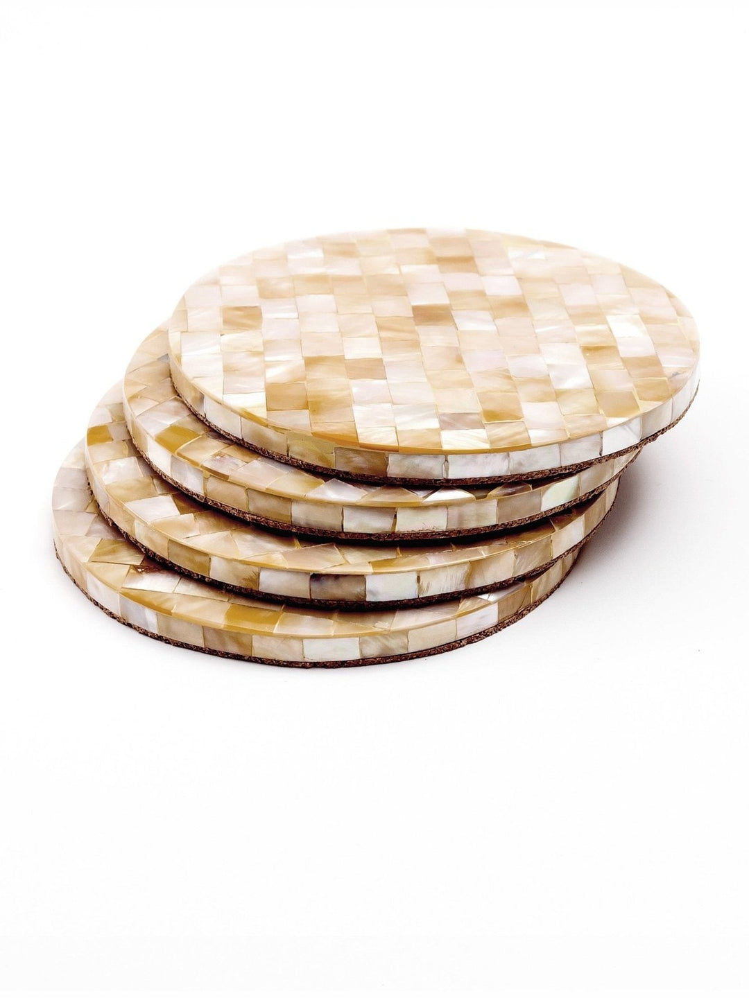 Table and DiningBlocked Nude Mother-of-Pearl Coasters | LIKHÂLIKHÂ