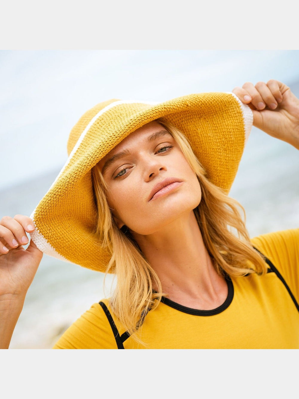 Personal AccessoriesBLOOM LINE Crochet Sun Hat In Canary YellowBrunnaCo