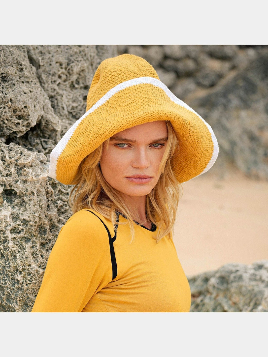 Personal AccessoriesBLOOM LINE Crochet Sun Hat In Canary YellowBrunnaCo