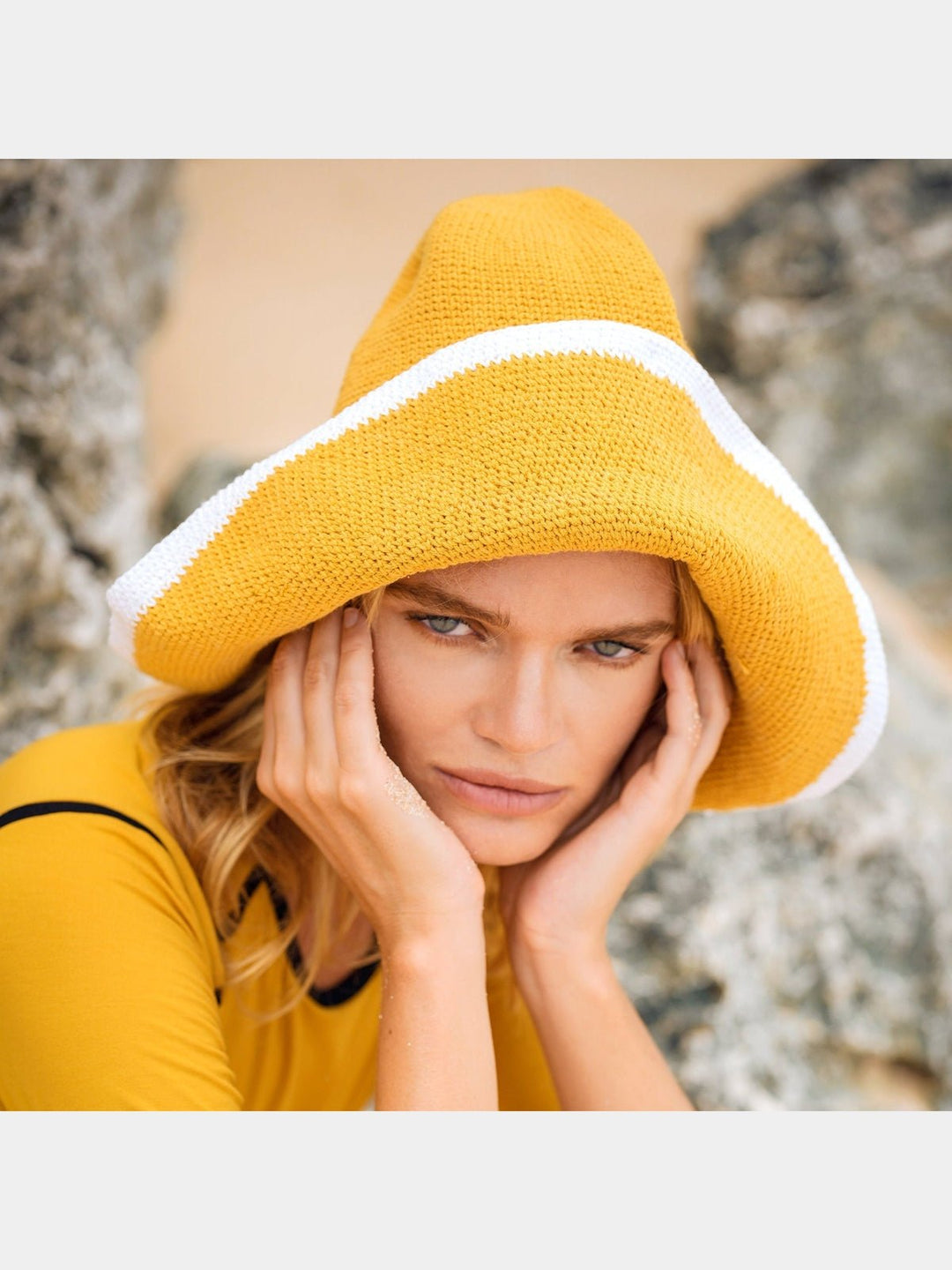 Personal AccessoriesBLOOM LINE Crochet Sun Hat In Canary YellowBrunnaCo