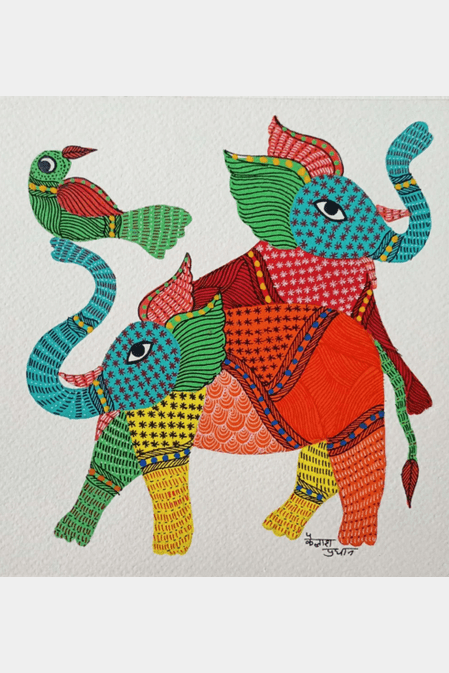 Home DecorBound by Nature - Gond PaintingKailash PradhanFlourish Planet