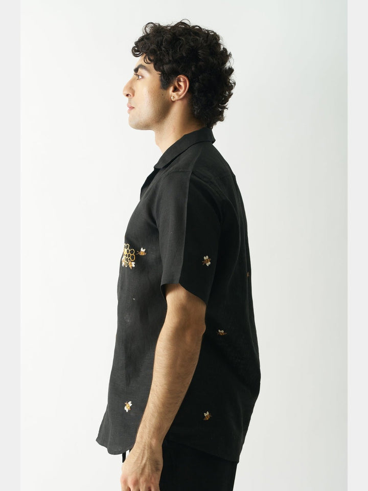 Shirts & T-shirtsBuzzing Bees - Hand Embroidered Linen ShirtCultura StudioFlourish Planet