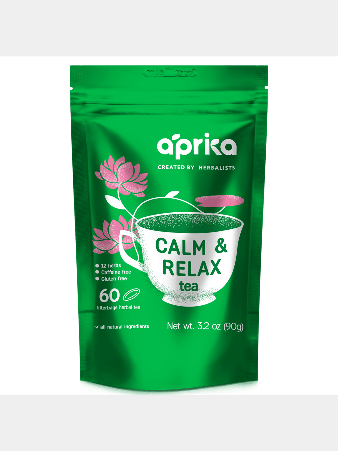 FoodCalm and Relax Herbal Tea, 60 bagsAprika Life