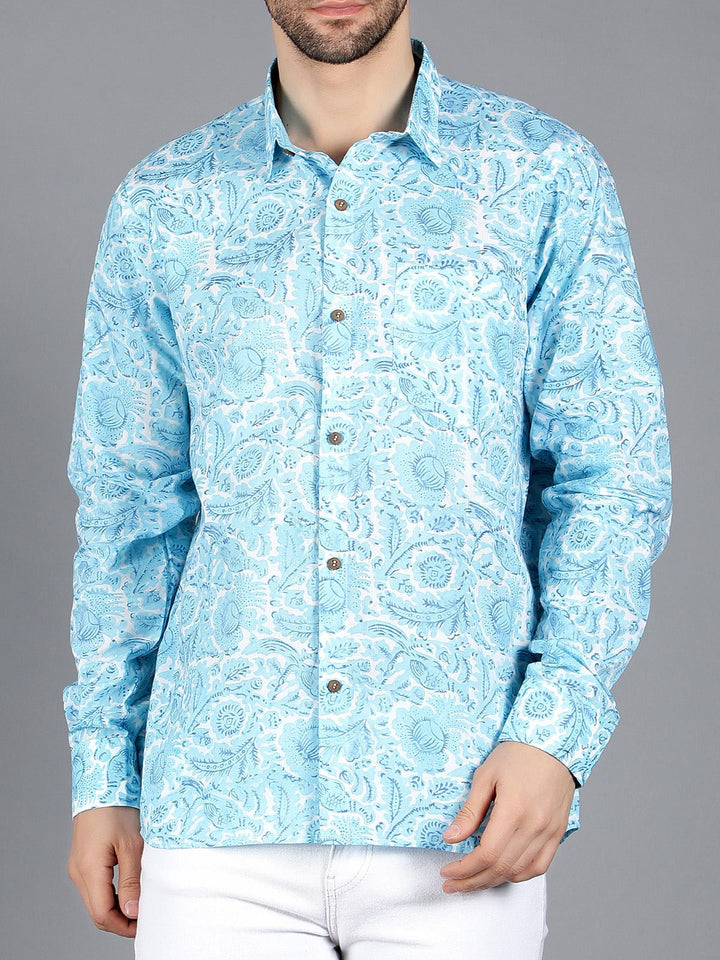 Shirts & T - shirtsCapella Block Printed Shirt BlueKalp