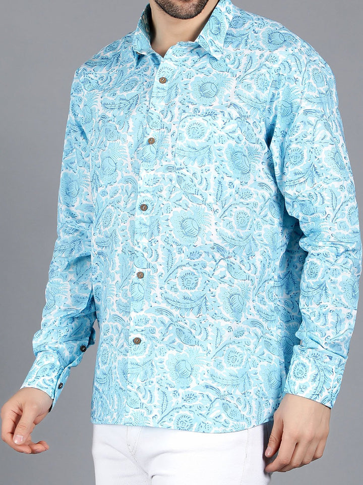 Shirts & T - shirtsCapella Block Printed Shirt BlueKalp