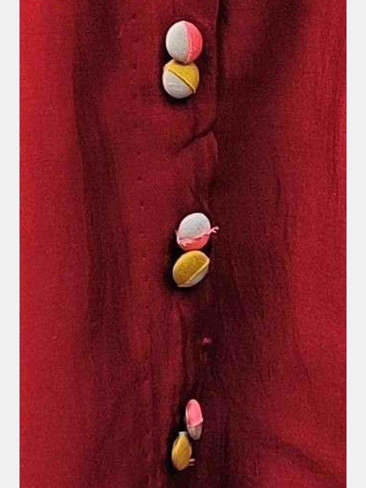 BlousesChanderi Maroon Crop TopBihartFlourish Planet