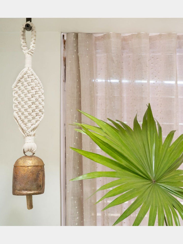 Home DecorClassic wide Hand - Knotted Wind Chime with Metal Bell (Single pc)One 'O' Eight KnotsFlourish Planet