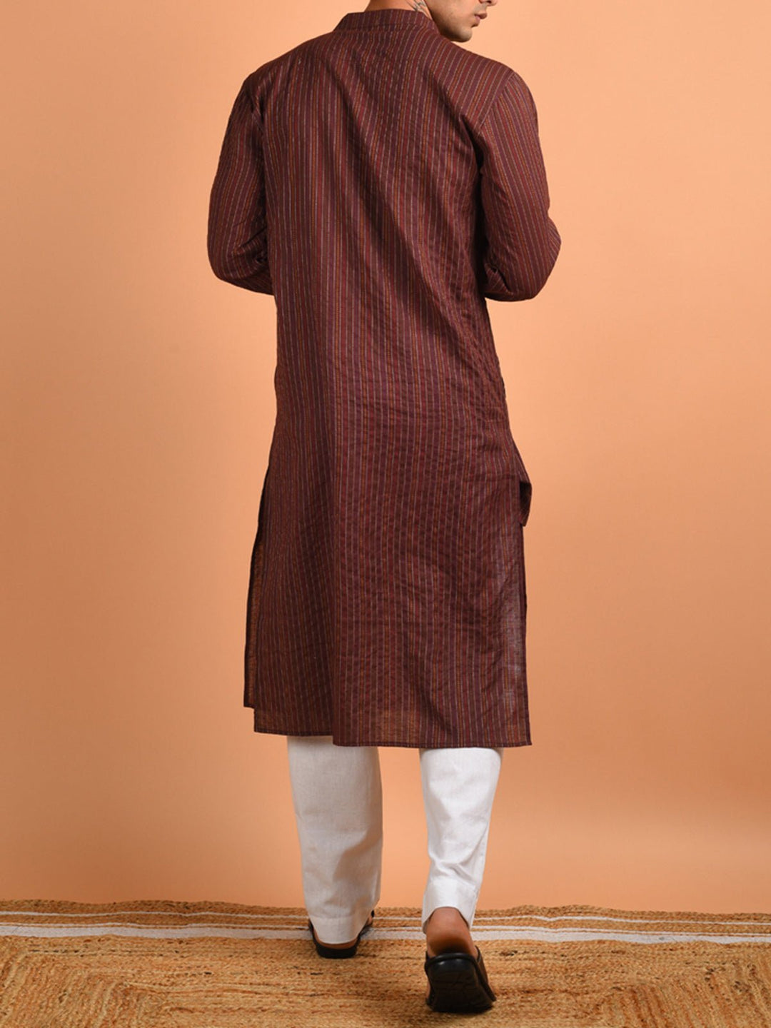 Shirts & T - shirtsCoco Kantha Weaved Men's Kurta Chocolate BrownKalp