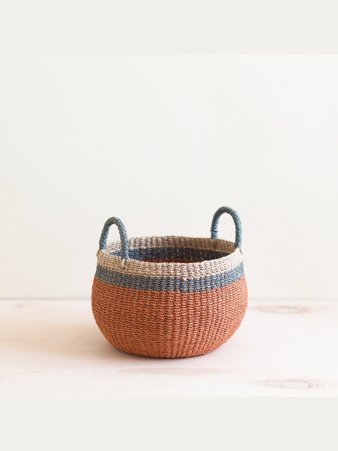 Home DecorCoral Tabletop Catch-All with Handle - Handcrafted Baskets | LIKHÂLIKHÂ