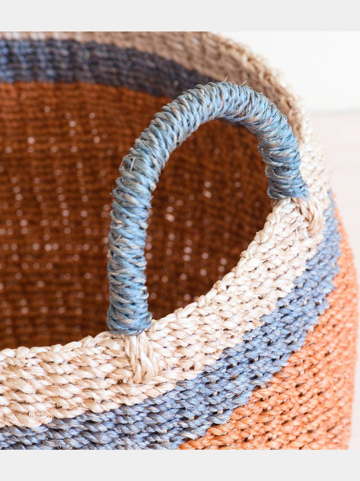 Home DecorCoral Tabletop Catch-All with Handle - Handcrafted Baskets | LIKHÂLIKHÂ