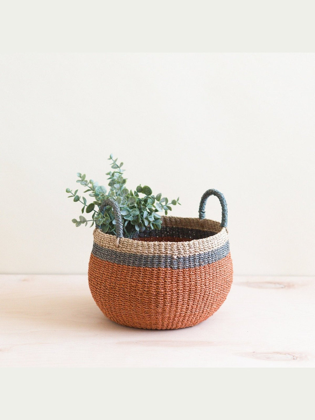 Home DecorCoral Tabletop Catch-All with Handle - Handcrafted Baskets | LIKHÂLIKHÂ