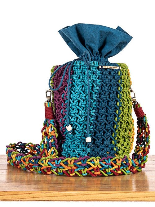 BagsCosmos Striped Hand - Knotted Bucket BagOne 'O' Eight KnotsFlourish Planet