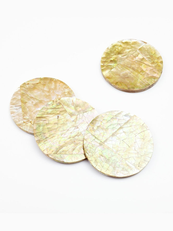 Table and DiningCracked Pearl - Mother of Pearl Coasters | LIKHÂLIKHÂ