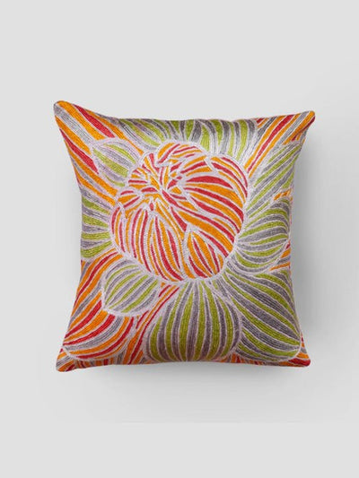 Bed and LivingDahlias Chainstitch Embroidered Cushion CoverZaina