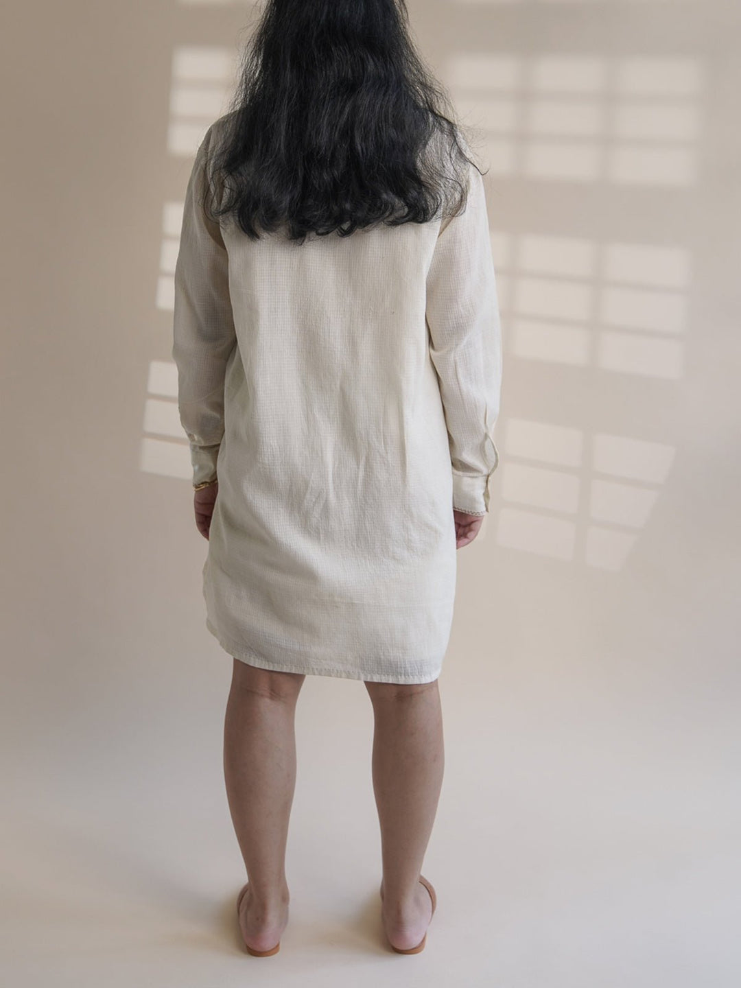 DressesDawning Angrakha Shirt Dress WhiteLafaaniFlourish Planet